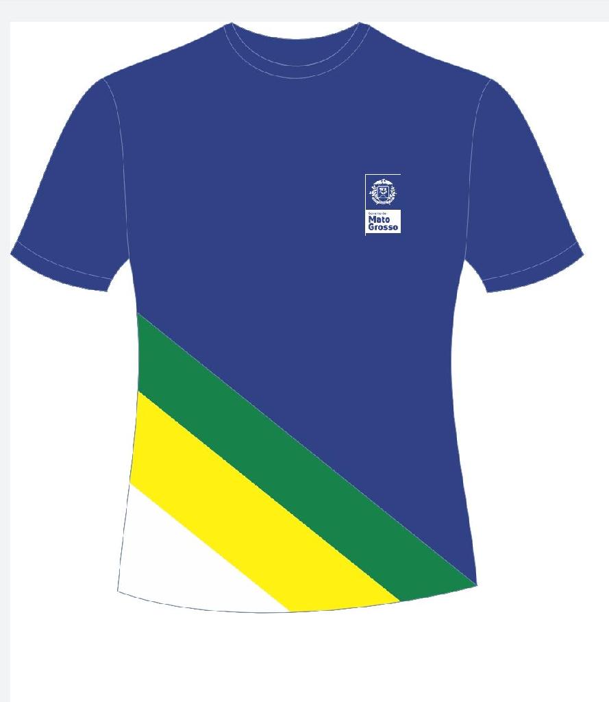 Camiseta azul royal, com faixas diagonais, será o novo uniforme dos estudantes de Mato Grosso