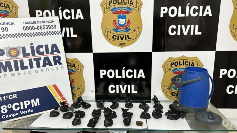 Ao apurar denúncia de violência doméstica, Polícia Civil prende suspeito por tráfico de drogas