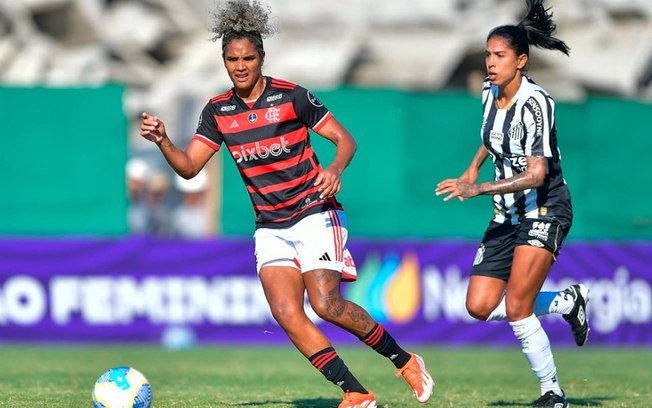 Passeio rubro-negro: Flamengo atropela o Santos por 7 a 0 pelo Brasileirão Feminino