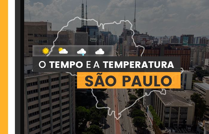 PREVISÃO DO TEMPO: terça-feira (25) com chuva isolada em São Paulo