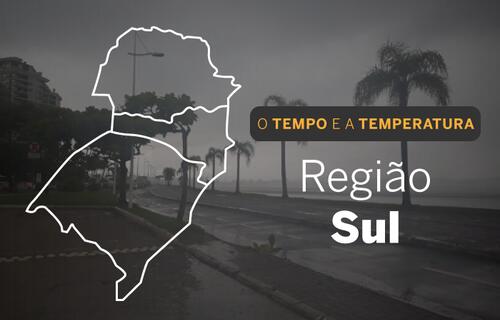 PREVISÃO DO TEMPO: domingo (7) chuvoso no Sul